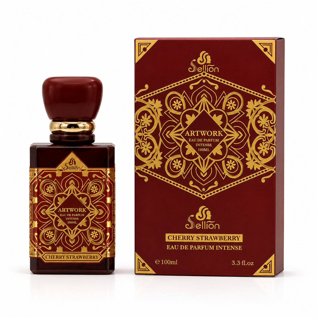 Artwork Cherry Strawberry  100 ml – Dupe de Black Opium Over Red
