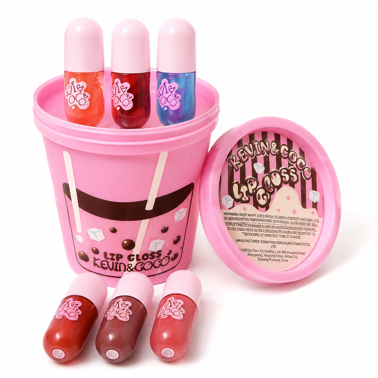 Vaso con Lip gloss de Kevin&Coco