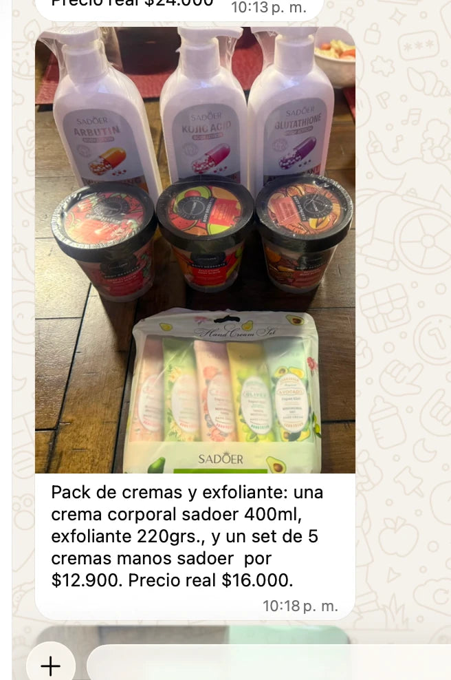 Pack de Cremas y Exfoliante Sadoer