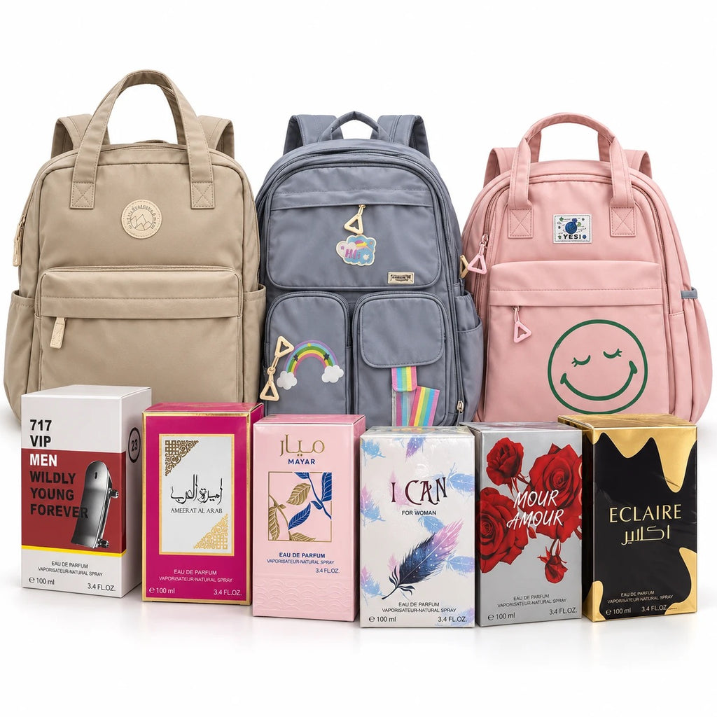 Promoción 1 - Mochilas y perfumes disponibles
