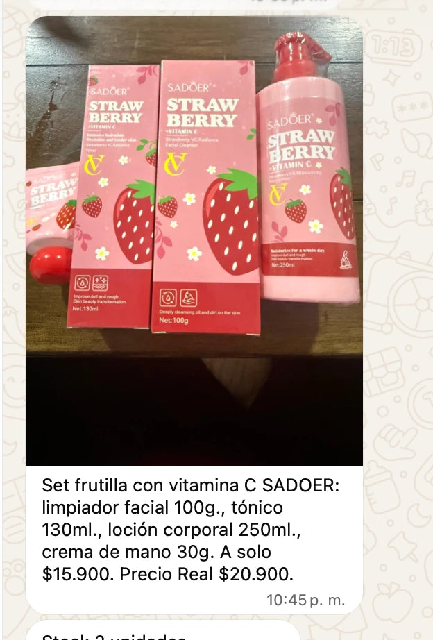 Set Frutilla con Vitamina C Sadoer